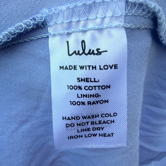 Lulus Blue & White Stripes Ruffle Off Shoulder Flutter Sleeves Dress Size XL - Picture 13 of 14